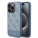 Калъф Guess - Hardcase 4G Stripe Collection (GUHCP15LG4GLBL) - iPhone 15 Pro - Blue