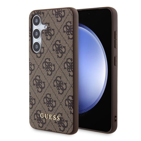 Калъф Guess - Hardcase 4G Metal Gold Logo (GUHCS24MG4GFBR) - Samsung Galaxy S24 Plus - Brown