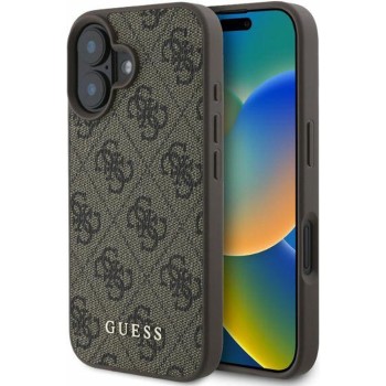 Калъф Guess - Hardcase 4G Classic (GUHCP16SG4GFBR) - iPhone 16 - Brown