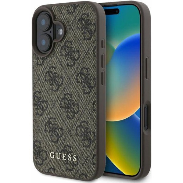 Калъф Guess - Hardcase 4G Classic (GUHCP16MG4GFBR) - iPhone 16 Plus - Brown