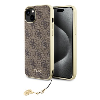 Калъф Guess - Hardcase 4G Charms Collection (GUHCP15SGF4GBR) - iPhone 15 - Brown