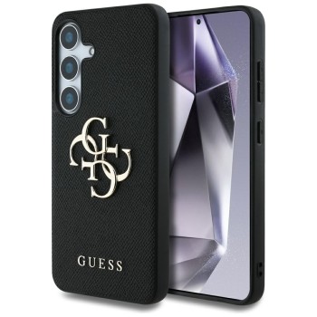 Калъф Guess - Hardcase 4G Grained Big and Classic Logo (GUHCS25SPGT4MBK) - Samsung Galaxy S25 - Black