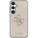 Калъф Guess - Hardcase 4G Grained Big and Classic Logo (GUHCS25SPGT4MBE) - Samsung Galaxy S25 - Beige