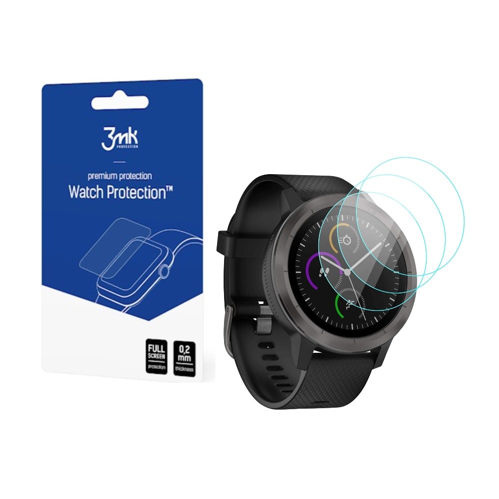 Стъклен протектор 3MK Watch Protection 3бр. за Garmin Vivoactive 3