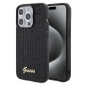 Калъф Guess - Disco Metal Script (GUHCP15LPMSDGSK) - iPhone 15 Pro - Black