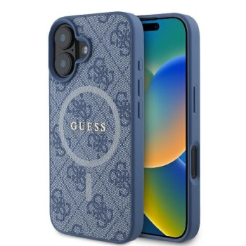 Калъф Guess - 4G Ring Classic Logo MagSafe (GUHMP16SG4GFRB) - iPhone 16 - Blue