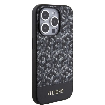 Калъф Guess - GCube Stripes MagSafe (GUHMP15LHGCFSEK) - iPhone 15 Pro - Black