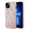 Калъф Guess - GCube Stripes MagSafe (GUHMP14SHGCFSEP) - iPhone 14 - Pink