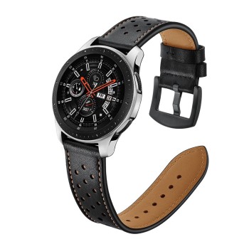 Каишка TECH-PROTECT LEATHER за Samsung Galaxy Watch 46mm, Черен