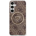 Калъф Guess - IML Metal Glitter 4G Circle Triangle MagSafe (GUHMS25LHG4PRTGW) - Samsung Galaxy S25 Ultra - Brown