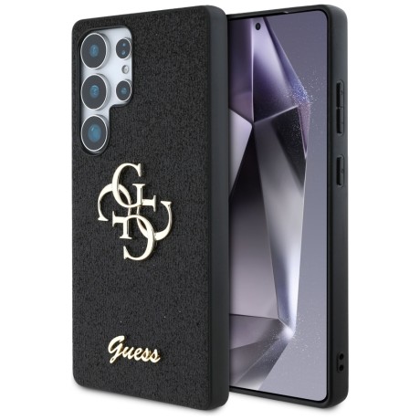 Калъф Guess - Glitter Script Big 4G Logo (GUHCS25LHG4SGK) - Samsung Galaxy S25 Ultra - Black