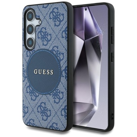 Калъф Guess - 4G Circle Classic Logo MagSafe (GUHMS25MP4PGRSGB) - Samsung Galaxy S25 Plus - Blue