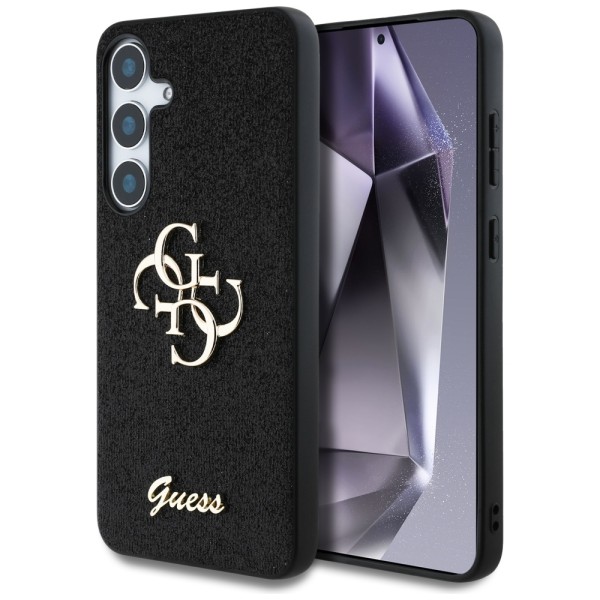 Калъф Guess - Glitter Script Big 4G Logo (GUHCS25SHG4SGK) - Samsung Galaxy S25 - Black