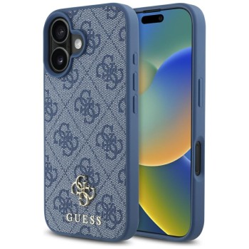 Калъф Guess - 4G Small and Classic Logo MagSafe (GUHMP16SP4SM4MB) - iPhone 16 - Blue