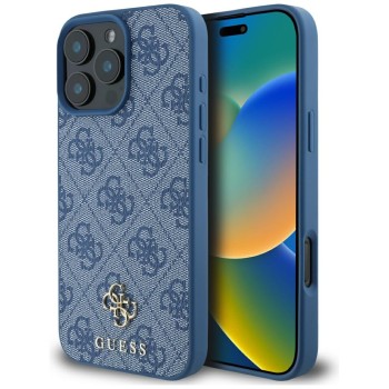 Калъф Guess - 4G Small and Classic Logo MagSafe (GUHMP16XP4SM4MB) - iPhone 16 Pro Max - Blue