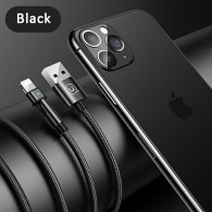 180° USB Кабел Lightning USAMS U60, 2A, 1m, Green