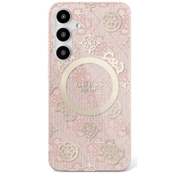 Калъф Guess - IML Peony On 4G Background MagSafe (GUHMS25SH4PYEEP) - Samsung Galaxy S25 - Pink