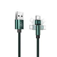 180° USB Кабел Type C USAMS U60, 2A, 1m, Green