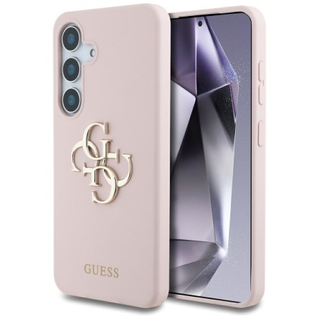 Калъф Guess - Silicone 4G Big Metal Logo (GUHCS25SS4SMDP) - Samsung Galaxy S25 - Pink