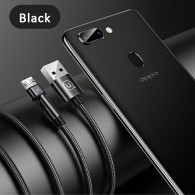 180° USB Кабел Micro USAMS U60, 2A, 1m, Green