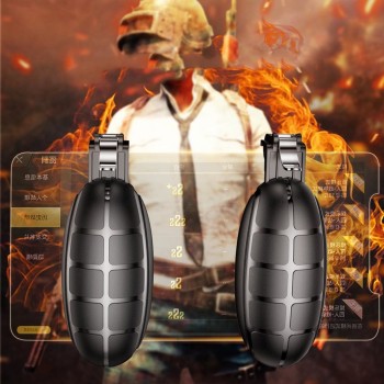 Универсален джойстик-контролер Baseus Grenade Extra Buttons за телефон, PUB-G/FIFA/PES…., Черен
