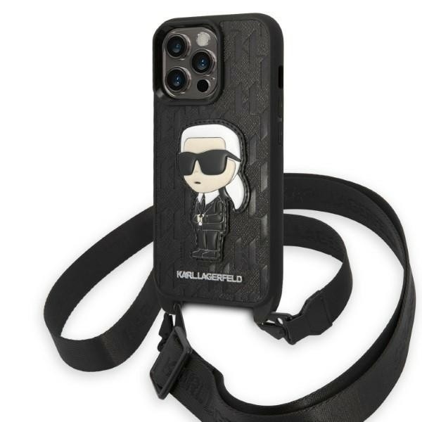 Калъф Karl Lagerfeld - Hardcase Monogram (KLHCP14LSTKMK) - iPhone 14 Pro - Ikonik Patch