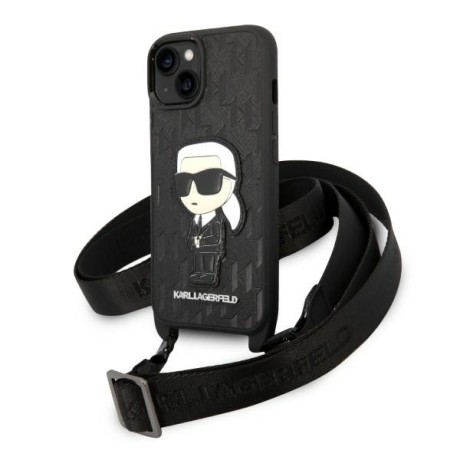 Калъф Karl Lagerfeld - Hardcase Monogram (KLHCP14MSTKMK) - iPhone 14 Plus - Ikonik Patch