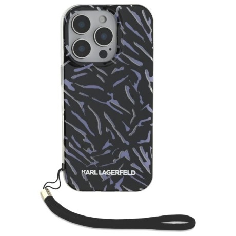 Калъф Karl Lagerfeld - Hardcase (KLHCP16XHZBPKCCU) - iPhone 16 Pro Max - Purple Zebra With Cord