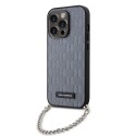 Калъф Karl Lagerfeld - Saffiano Monogram Chain (KLHCP14XSACKLHPG) - iPhone 14 Pro Max - Silver