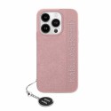 Калъф Karl Lagerfeld - Saffiano Rhinestones&Charm (KLHCP15XPSAKDGCP) - iPhone 15 Pro Max - Pink