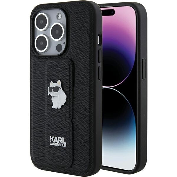 Калъф Karl Lagerfeld - Saffiano Gripstand (KLHCP15XGSACHPK) - iPhone 15 Pro Max - Choupette