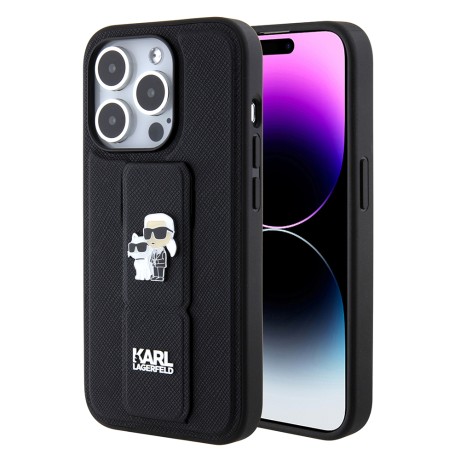 Калъф Karl Lagerfeld - Saffiano Gripstand (KLHCP15XGSAKCPK) - iPhone 15 Pro Max - Karl&Choupette