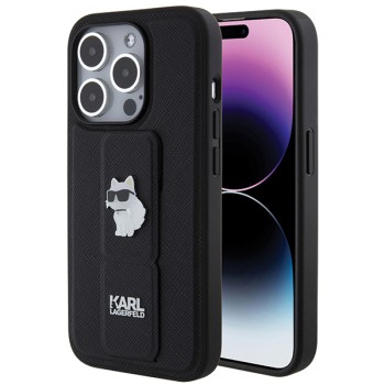 Калъф Karl Lagerfeld - Saffiano Gripstand (KLHCP14LGSACHPK) - iPhone 14 Pro - Choupette