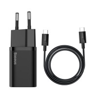 Захрядно Baseus Super Si Quick Charger 1C, 25W, USB-C, Черен