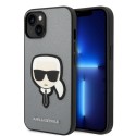 Калъф Karl Lagerfeld - Saffiano (KLHCP14MSAPKHG) - iPhone 14 Plus - Silver Karl`s Head