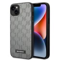 Калъф Karl Lagerfeld - Saffiano (KLHCP14MSAKLHPG) - iPhone 14 Plus - Grey Mono Metal Logo