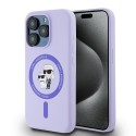 Калъф Karl Lagerfeld - Silicone Ring MagSafe (KLHMP15XSCMKCRHU) - iPhone 15 Pro Max - Purple Karl&Choupette Head