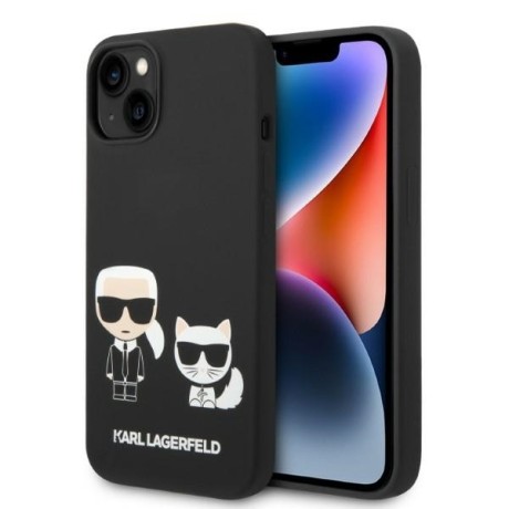 Калъф Karl Lagerfeld - Silicone Liquid MagSafe (KLHMP14MSSKCK) - iPhone 14 Plus - Karl&Choupette