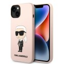 Калъф Karl Lagerfeld - Silicone MagSafe (KLHMP14SSNIKBCP) - iPhone 14 - Pink Ikonik