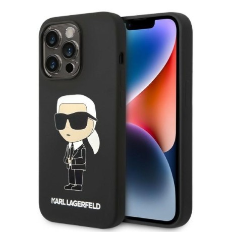 Калъф Karl Lagerfeld - Silicone MagSafe (KLHMP14XSNIKBCK) - iPhone 14 Pro Max - Ikonik