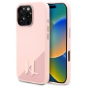 Калъф Karl Lagerfeld - Silicone MagSafe (KLHMP16XSCMKMPCP) - iPhone 16 Pro Max - Pink Shadow Metal Initial