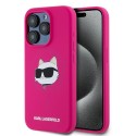 Калъф Karl Lagerfeld - Silicone MagSafe (KLHMP15XSCHPPLF) - iPhone 15 Pro Max - Fuchsia Choupette Head