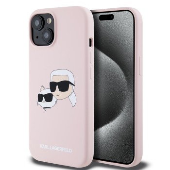 Калъф Karl Lagerfeld - Silicone MagSafe (KLHMP15SSKCHPPLP) - iPhone 15 - Pink Karl&Choupette