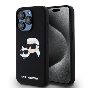 Калъф Karl Lagerfeld - Silicone MagSafe (KLHMP15LSKCHPPLK) - iPhone 15 Pro - Karl&Choupette Head