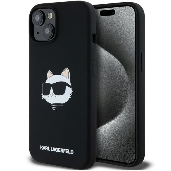 Калъф Karl Lagerfeld - Silicone MagSafe (KLHMP15MSCHPPLK) - iPhone 15 Plus - Choupette Head