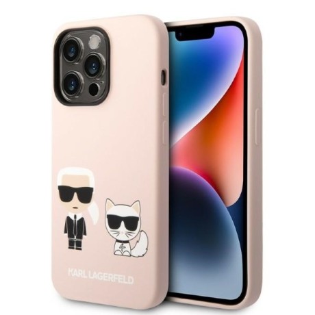 Калъф Karl Lagerfeld - Silicone MagSafe (KLHMP14LSSKCI) - iPhone 14 Pro - Light Pink Karl&Choupette