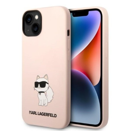 Калъф Karl Lagerfeld - Silicone (KLHCP14MSNCHBCP) - iPhone 14 Plus - Pink Choupette