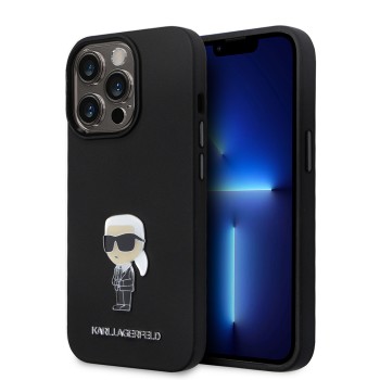 Калъф Karl Lagerfeld - Silicone (KLHCP14XSMHKNPK) - iPhone 14 Pro Max - Ikonik Metal Pin