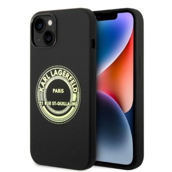 Калъф Karl Lagerfeld - Silicone (KLHCP14MSRSGRCK) - iPhone 14 Plus - Black RSG