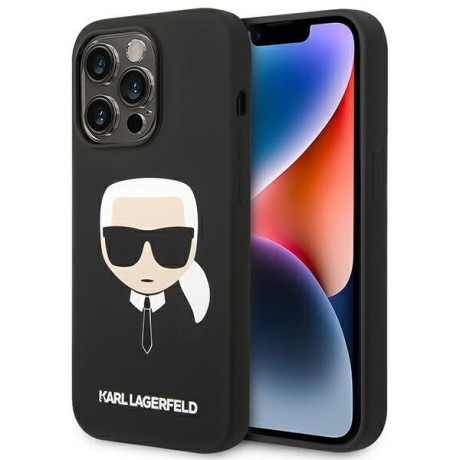 Калъф Karl Lagerfeld - Silicone (KLHCP14XSLKHBK) - iPhone 14 Pro Max - Karl`s Head